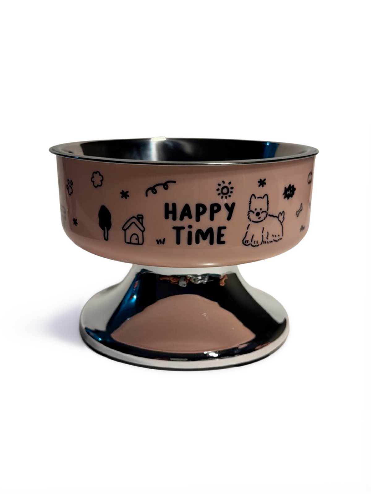 Comedero Elevado "Happy Time" – Acero Inoxidable - Imagen 2